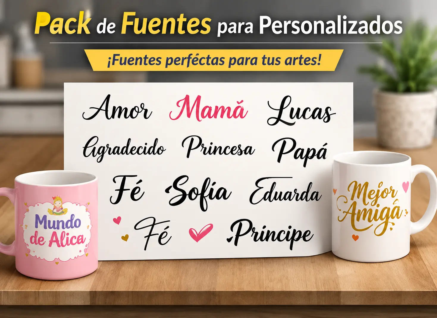 Pack de fuentes para personalizados